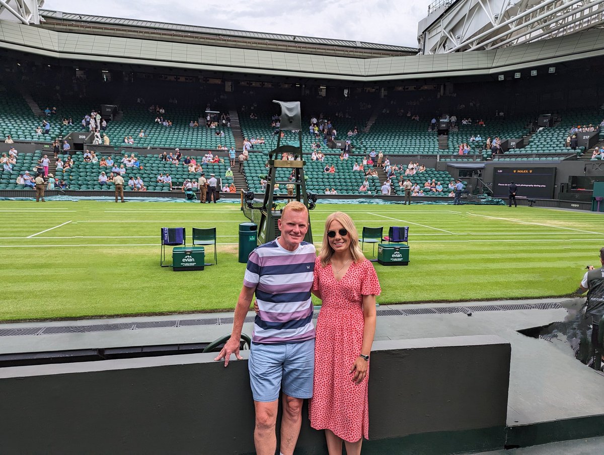JW19x's tweet photo. What a weekend we had @Wimbledon 🍓🎾😍 @CMW_BTR 
Can we do it all again please 🙏
#Wimbledon https://t.co/Xi1LkodNzH