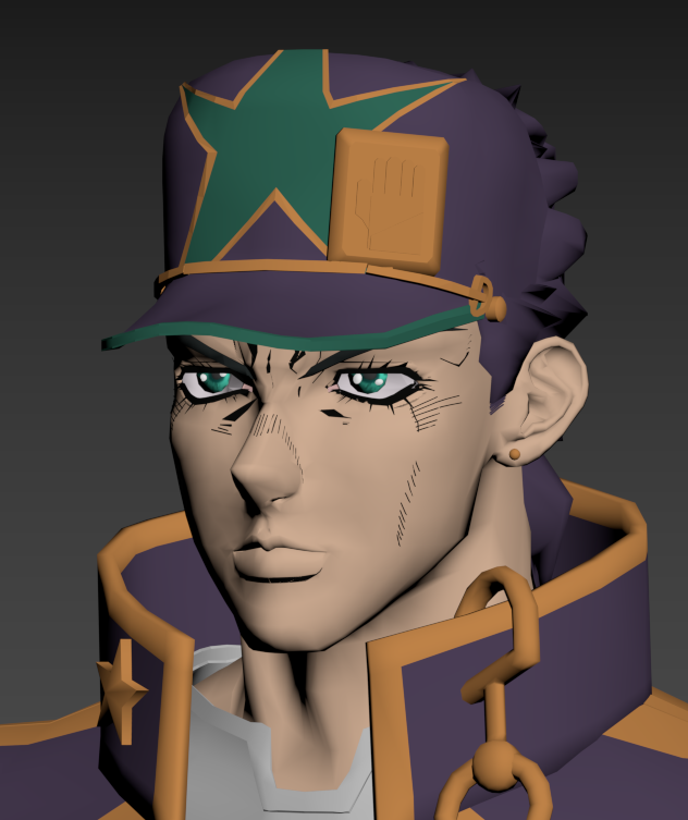 空条承太郎 「承太郎wip3客観視用まだあとちょっと突き詰められそう。限界のその先へ、プルスウ」|遊戯ハツラツ@3DCGの人のイラスト