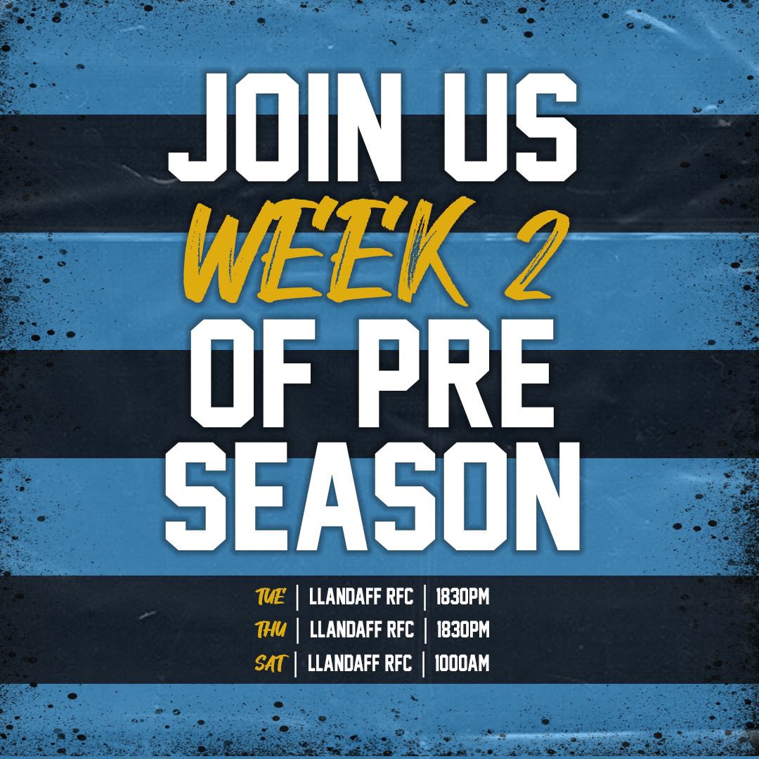 Llandaff_RFC's tweet image. 𝙋𝙧𝙚 𝙨𝙚𝙖𝙨𝙤𝙣 𝙘𝙤𝙣𝙩𝙞𝙣𝙪𝙚𝙨 | 𝘞𝘌𝘌𝘒 𝘛𝘞𝘖

Training continues tonight all welcome 

📍 Llandaff Rugby Club

♻️ New &amp;amp; Old players Welcome 

Anyone after more info drop us a DM 📲

#LRFC | #UPPADAFF