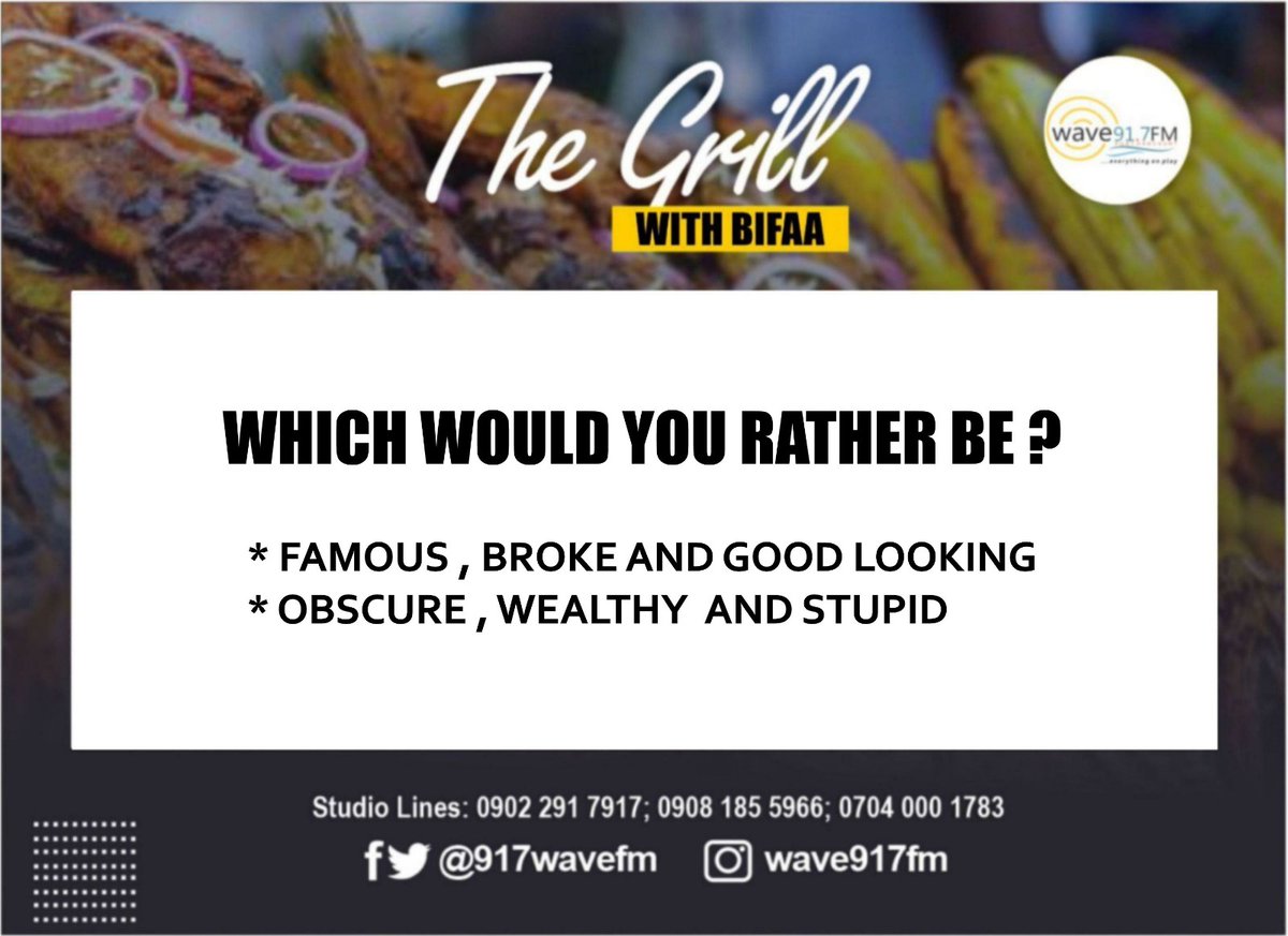 917wavefm's tweet photo. Join @talkwithbifaa on #thegrill
Music policy - @Djtraktunez
#WorkingTuesday #TuesdayVibe #Music #Entertainment https://t.co/8ZKTz4cZao