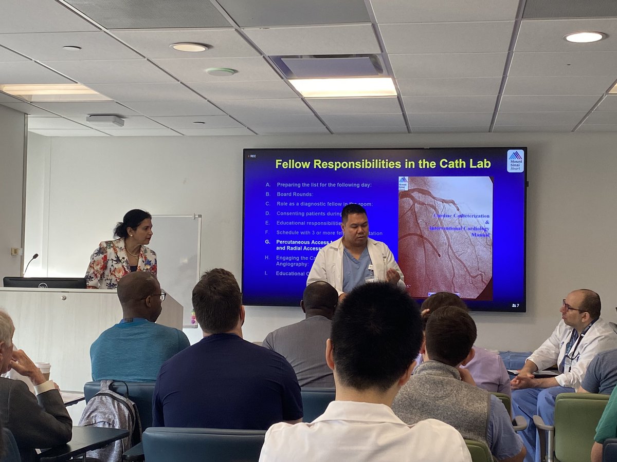 ✨Our cath rotation is one of the highlights of our training curriculum ❤️‍🩹 We continue our core curriculum today with an Introduction to the Catheterization Lab by our Director of the Catheterization Lab @DoctorKini