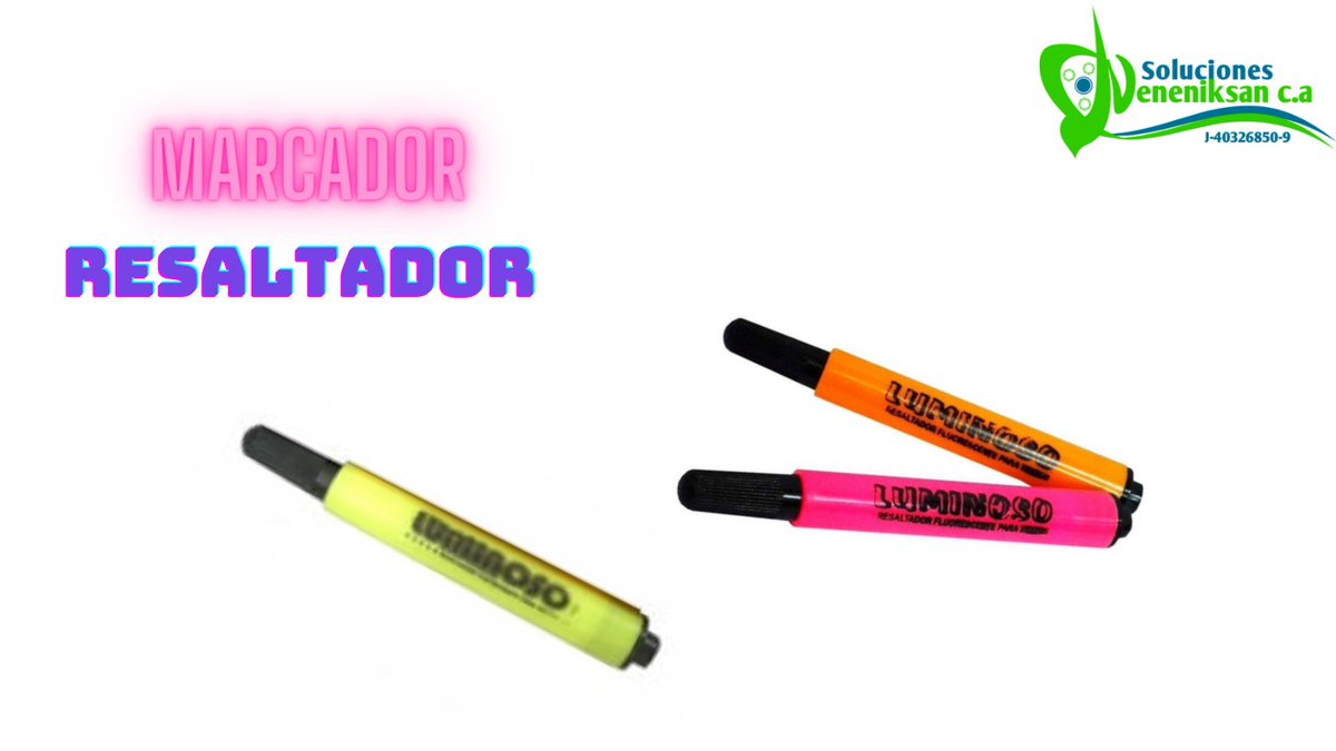 veneniksan's tweet photo. Marcador resaltador luminoso, colores surtidos.
Despacho gratis en #Caracas .

 Estamos para servirle:
 veneniksan@gmail.com
 jveneniksan@hotmail.com https://t.co/bzjN7esHd7