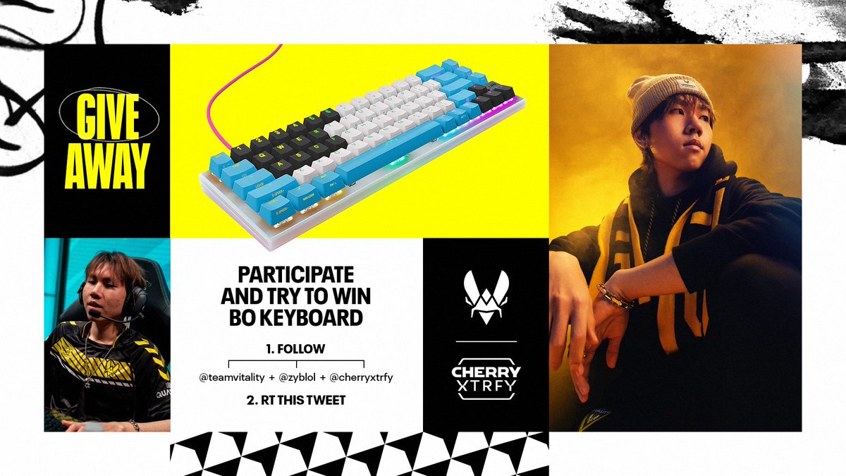 Bo (@zyblol) on Twitter photo We're giving away 3 Cherry XTRFY keyboards 📷
follow <a href="/cherryxtrfy/">CHERRY XTRFY</a> <a href="/TeamVitality/">Team Vitality 🐝</a> and <a href="/zyblol/">Bo</a>
RT this tweet
Good luckk : ) We're giving away 3 Cherry XTRFY keyboards 📷
follow <a href="/cherryxtrfy/">CHERRY XTRFY</a> <a href="/TeamVitality/">Team Vitality 🐝</a> and <a href="/zyblol/">Bo</a>
RT this tweet
Good luckk : )