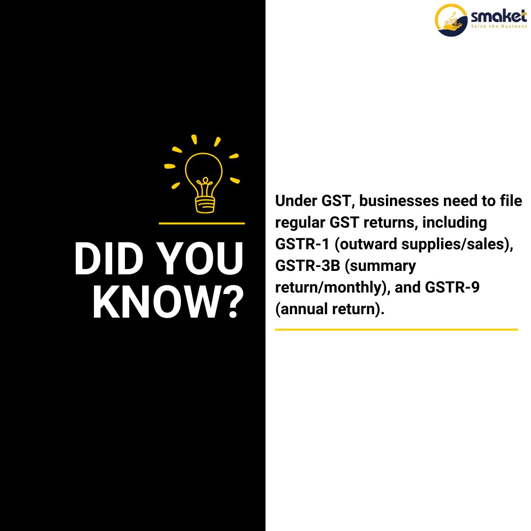 Did you know?

Under GST, businesses need to file regular GST returns, including: GSTR1, GSTR3B, GSTR9

#GST #GSTReturn #GSTR1 #GSTR3B #GSTR9 #TaxFiling #Adani #TataGroup #Emile #Vedanta #HimachalFloods #Smaket #BillingSoftware #Trending #Odisha #automation #business