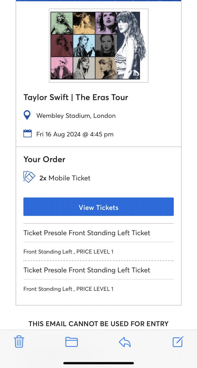 embemm1234's tweet photo. When you panic buy tickets… see ya next year Taylor 😂😂 https://t.co/MhU68VgymG