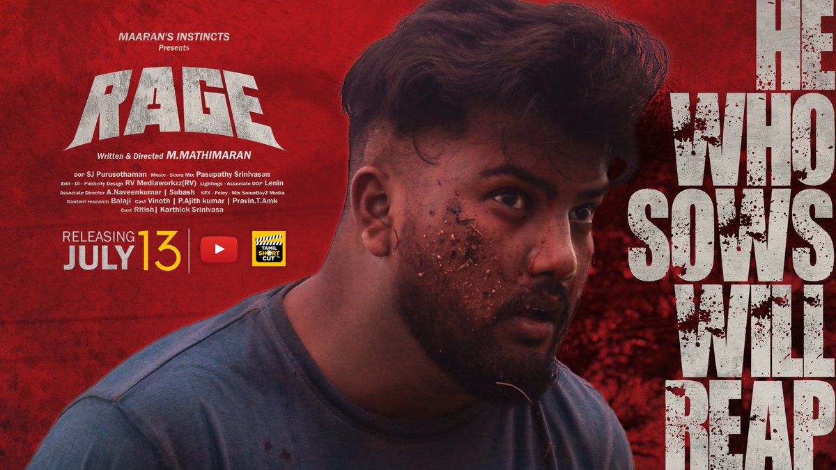 RMediaworkzz's tweet photo. 2 days to go ☺️, "Rage"🔥 from July 13th Onwards on "Tamil Short cut" YouTube channel

Rage - Suspense thriller short film..🎬

Recent poster work

#poster #posterdesign #designer #shortfilm #adobe #adobephotoshop #adobeillustrator #adobepremiere #adobelightroom #videoediting https://t.co/5DiMR1KQzd