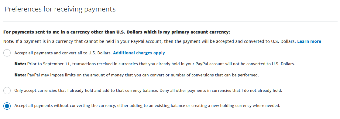 📢 PSA TO ALL CONTENT CREATORS AND ARTISTS USING PAYPAL FOR PAYMENTS

PayPal just sent this email about AUTOMATICALLY converting all payments to USD, adding a conversion fee to all transfers if you don't OPT OUT MANUALLY.

MAKE SURE TO DO THIS ASAP.
#Vtuber #Twitch #PayPal