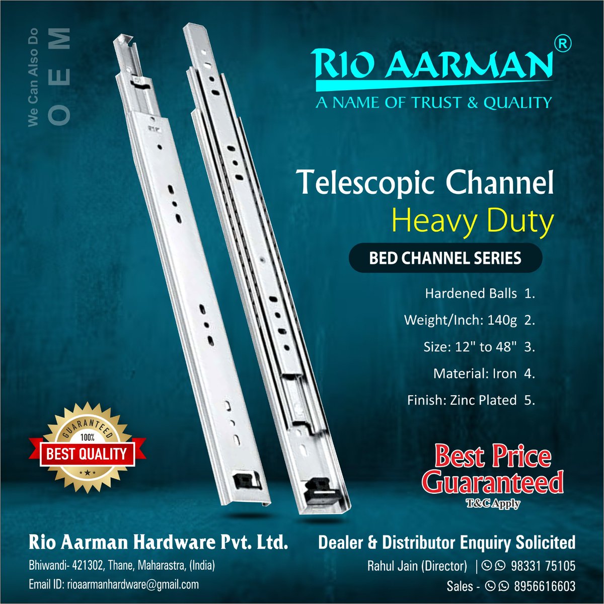 “𝐑𝐈𝐎 𝐀𝐀𝐑𝐌𝐀𝐍 𝐇𝐀𝐑𝐃𝐖𝐀𝐑𝐄' have best ranges of telescopic channel in perfect ranges and best Quality.

#rioaarmanhardware #Aaro #hardwarestore #AutoHinges #SlidingTrackRollers #Tendombox #hardware #OEM