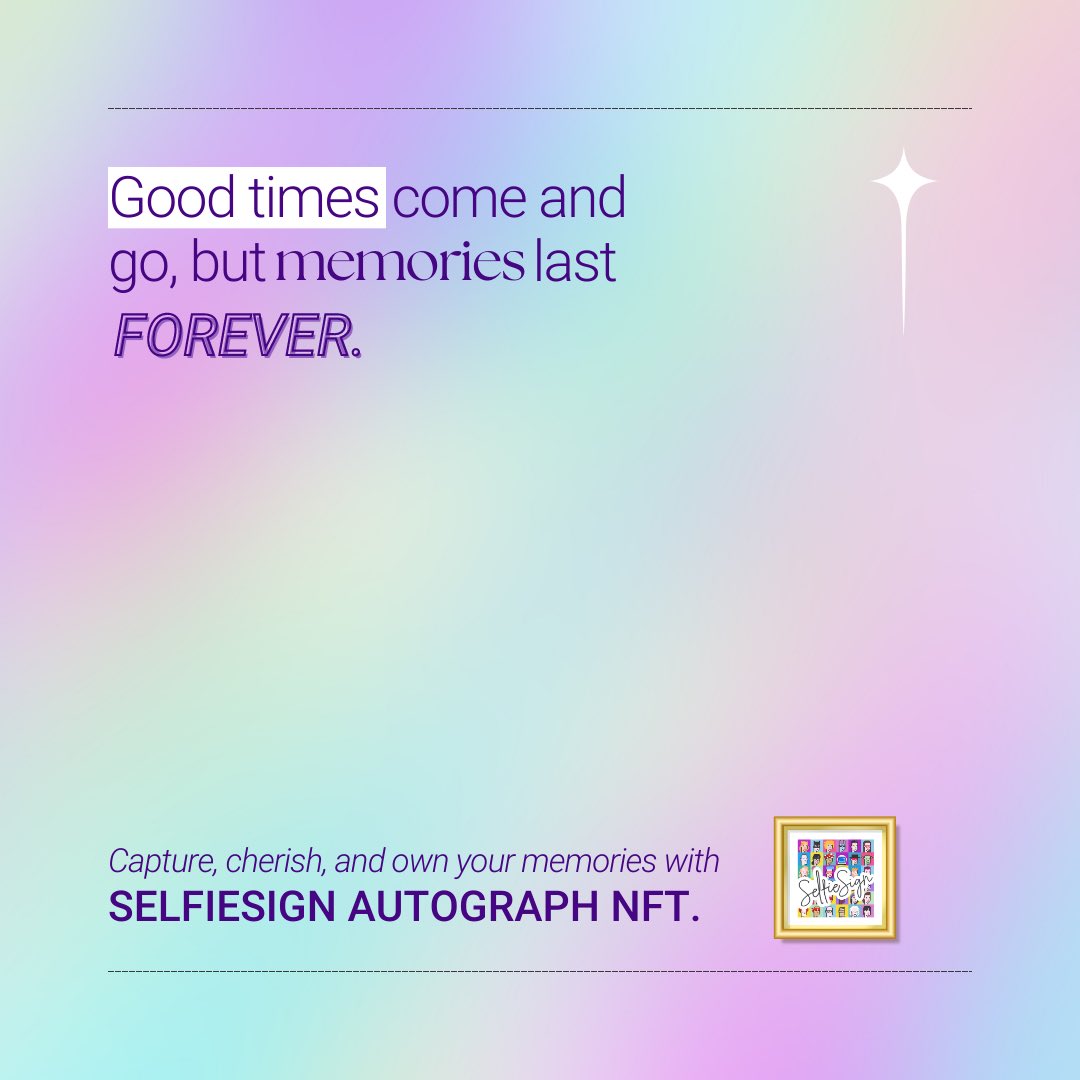SVSSelfieSign's tweet photo. 👉 SelfieSign #AutographNFT invites you to step into a world where your memories become immortalized treasures.💎
Experience the thrill of owning a video recording of your idol signing your #autograph—and turning it into a #NFT, so it’ll live forever!🪄
#Blockchain #Collectible https://t.co/VQgOiUV2kN