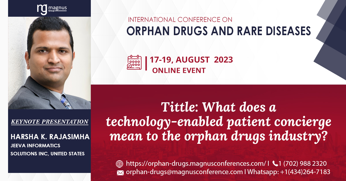 orphan_Conf's tweet photo. @Harsharajasimha from Jeeva Informatics Solutions Inc, United States joins as #Keynote_Presenter at @OrphanDrugs_2023 organized by @magnus_group
📆August 17-19, 2023 
📞1 (702) 988 2320 
📲+1(434)264-7183 
For more details, 
Visit: https://t.co/lNh2J9o0tu https://t.co/2FrYRNYeMV