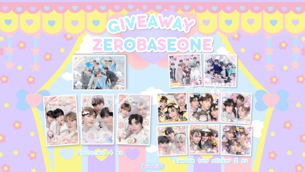 jxnkji97's tweet photo. 🎀 pls rt
♡ ⊹ 。 𝐠𝐢𝐯𝐞𝐚𝐰𝐚𝐲 𝐟𝐨𝐫 𝐙𝐁𝟏 𝐝𝐞𝐛𝐮𝐭 ꙳ 𐐪𐑂 ˚⋆
✶ 15 sets only
♡ photocard 4 ea
♡ zb1 sticker 2 ea
♡ random trio sticker 2 ea
gg form 15/07 〜 time 19.00
˚₊📮 shipping 35 baht
#ZEROBASEONE #ZB1 #ZB1_축하드려요_debut #artworkเจโร่จึ https://t.co/YLSbcdnaBe