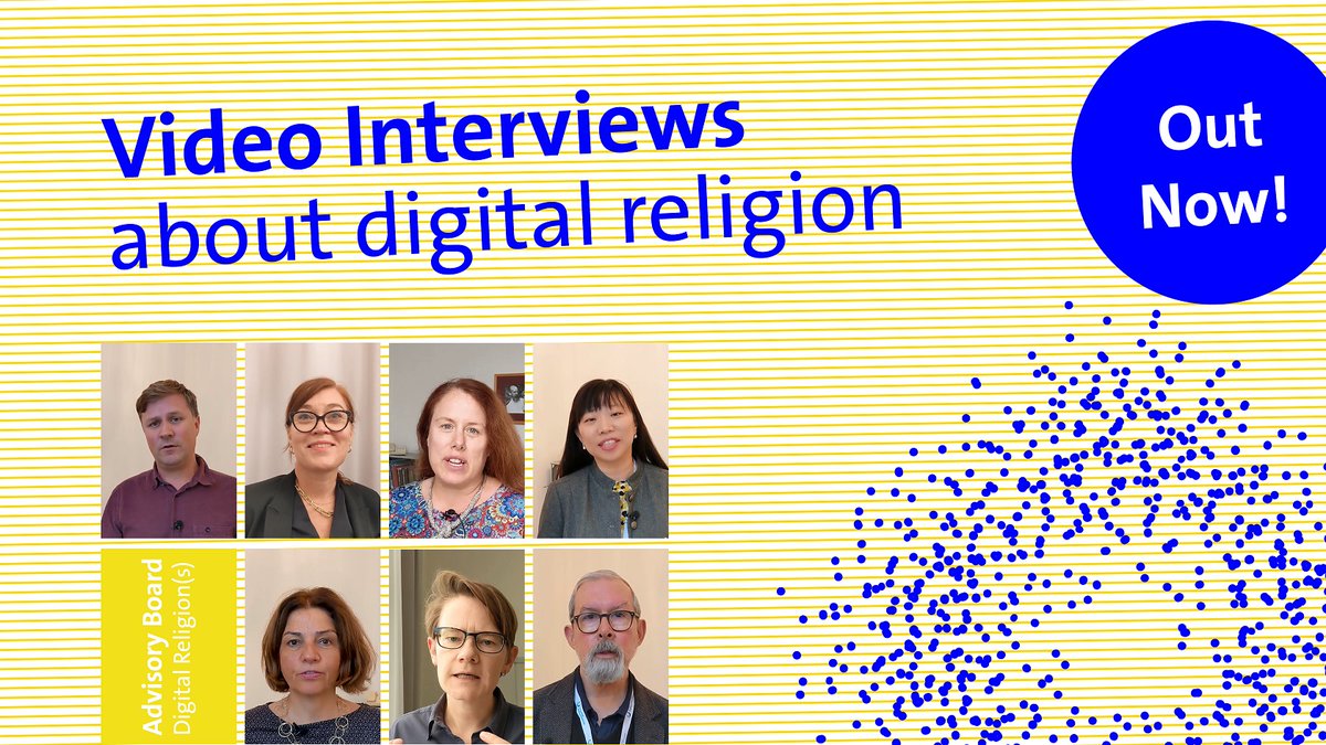 UZH_DigRel's tweet photo. 📢interview Tuesday! In case you missed one 👀you can watch all #digitalreligion #videointerviews with some of our advisory boards members on our website 👉https://t.co/CMZBmdtIVC
@JKurlberg @heidiacampbell @IlonaNord @charles_ess https://t.co/bl47gkLBDG