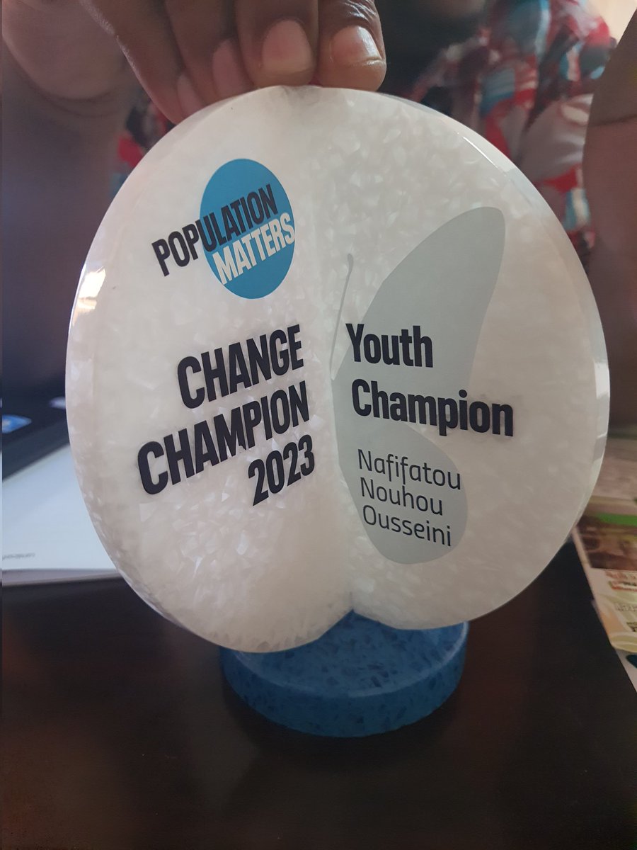 Merci à <a href="/PopnMatters/">Population Matters</a> pour cette distinction de notre collègue <a href="/NouhouNafifatou/">Nafifatou NOUHOU</a> 
#populationday #JournéeMondialedelaPopulation #WorldPopulationDay2023