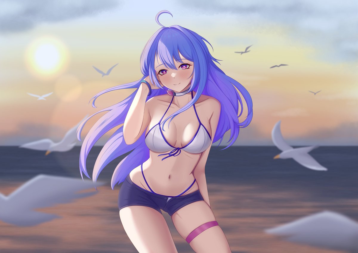 aichi_val's tweet photo. Uncharted Summer Vacation with Helena! #AzurLane5thAnniv https://t.co/nLVpe6sSAB