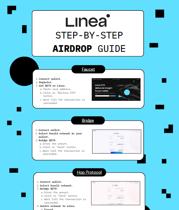 Get ready for the biggest airdrop from Linea, which raised $725M!

Linea Mainnet is coming on the next week.

Hurry up to make enough transactions while FREE Testnet is working.

Discover how to get it with FREE &amp; INTERACTIVE GUIDE 🔽