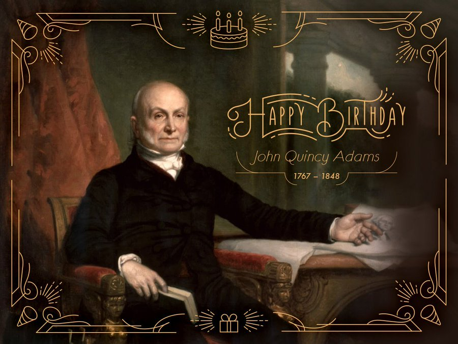 Happy Birthday to John Quincy Adams, our 6th president (1825-1829), born on this day in 1767. whitehousehistory.org/bios/john-quin…