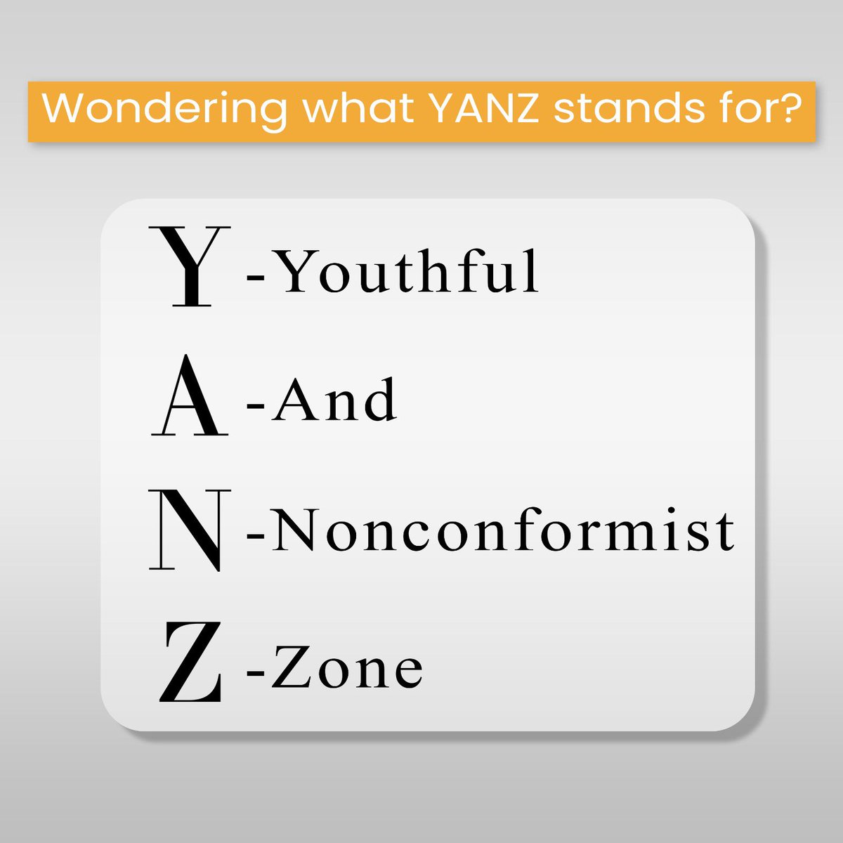 getYANZed's tweet photo. Step into the YANZ Zone!

Visit our website to see our collection!
Link in bio.

#yanz #standsfor #fullform #youthful #nonconformist #zone #mensfashion #clothingbrand #yanzzone #beyanz #madeinindia #visitwebsite https://t.co/YqxT4ggFWt