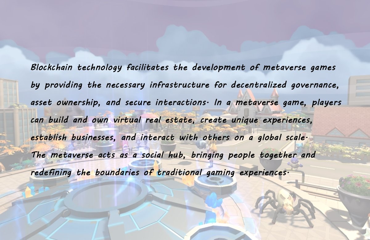 #Metaverse #Game #Development and #Virtual  Communities:
Metaverses are immersive virtual worlds where players can interact, create, and explore alongside a community of like-minded individuals
<a href="/metaversegame/">Metaverse</a> #metaversegamer
