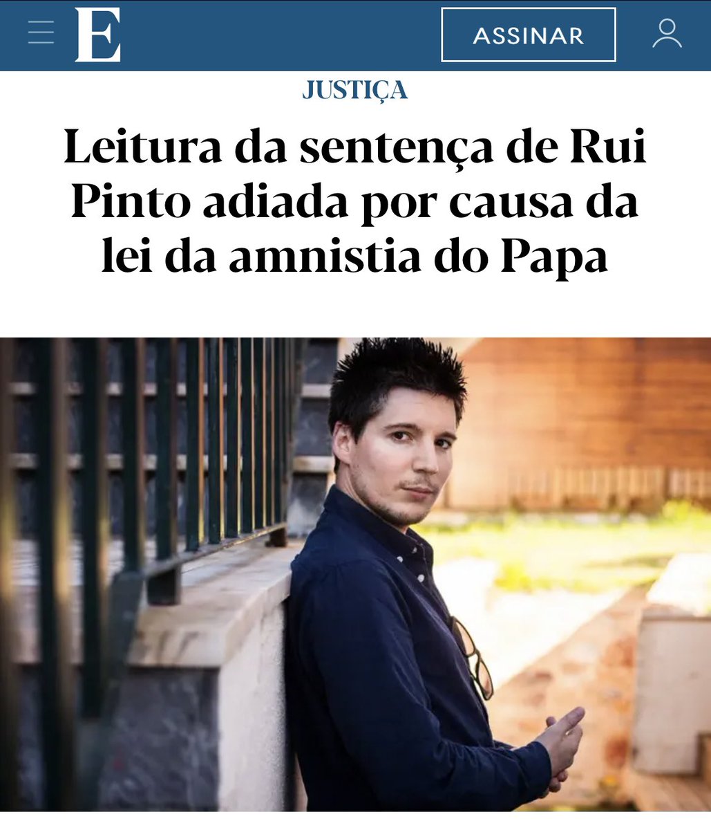 🔊 Mais do que nunca apelo à vossa manifestação em prol de <a href="/RuiPinto_FL/">Rui Pinto</a>! Temos aqui a oportunidade de amnistia para RP, que acima de tudo, lutou para um futebol e um mundo melhor. Graças a ele vários criminosos foram acusados e condenados. 

Força, Rui! ✌️
Partilhem ao máximo 🚀