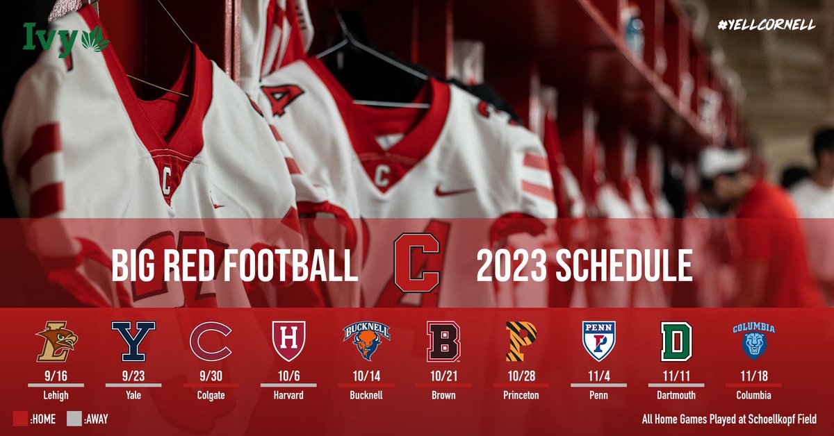 2023 Big Red Football Schedule‼️

#YellCornell