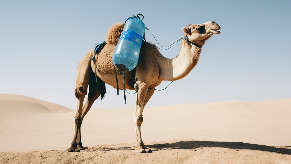 planet_2045's tweet photo. If hydration packs are good enough for runners, then they’ll be good enough for camels. Or are they? 🐪

Let’s stop global temperatures from rising TODAY.

Find out how you can help:
🌎 https://t.co/islacTNTSS​
 ​
 #planet2045 #climatechange #savetheplanet #animals #climateaction https://t.co/yCE5QTuESk