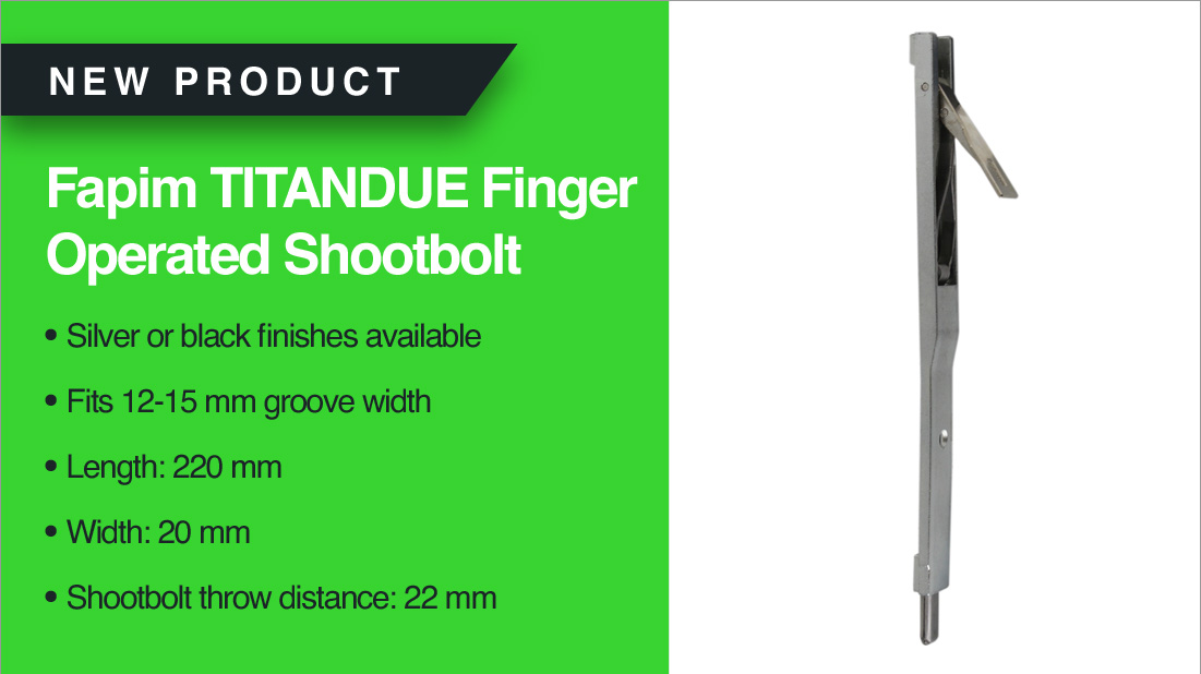 DGSupplyline's tweet image. Now in stock! Fapim TITANDUE 3720B finger operated shootbolt. A genuine Fapim S.p.A. component.

Find out more here
dgsupplyline.co.uk/product/fapim-…

#newproductdrop #windowsanddoors