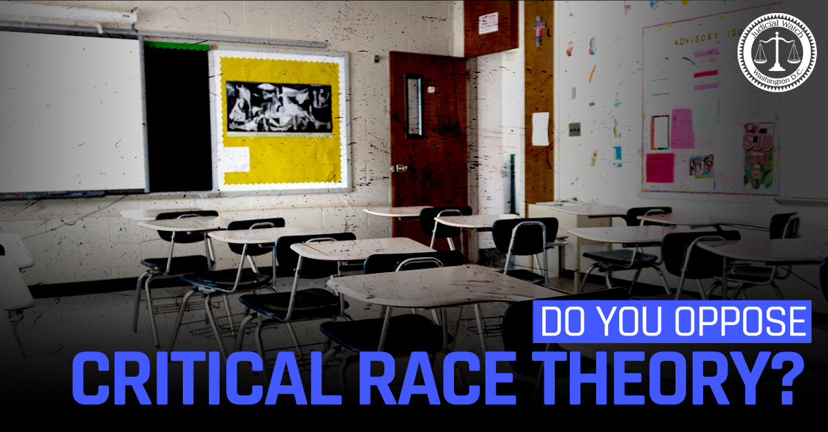 RT @JudicialWatch: RETWEET if you oppose Critical Race Theory! https://t.co/dVZ7Kl8KYR