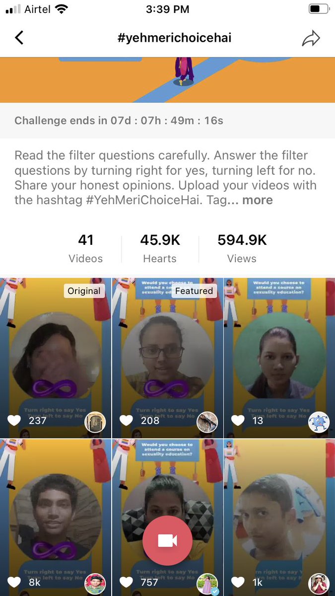 This #WorldPopulationDay , <a href="/UNFPAIndia/">UNFPA India</a> is proud to partner with #Josh &amp; launch the Yeh Meri Choice Hai (Its my Choice) Campaign &amp; create a gender equal world. Follow the challenge here: bit.ly/YehMeriChoiceH…
Upload your videos on the Josh App using the hashtag #YehMeriCHoiceHa