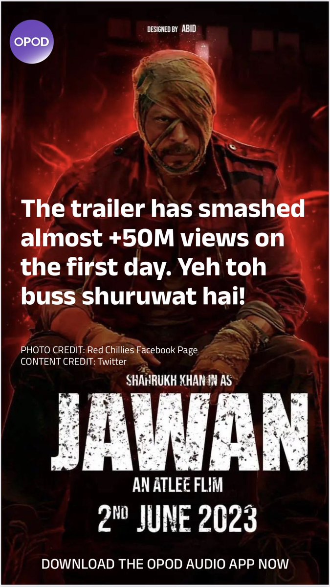 #srk #shahrukhkhan #srknewfilm #jawan #jawanprevue #newbollywoodmovies #bollywoodnews #bollywoodupdates #jawantrailer #srkmovies #newwforyou #srkfans #bollywoodfans #trendingupdates 

@SRKUniverse