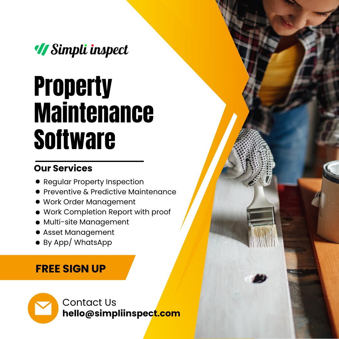 simpliinspect's tweet photo. Simpliinspect is a great tool for property managers seeking to streamline their work order scheduling, preventive maintenance, asset management and facility maintenance operations. https://t.co/w5S0SviiTi