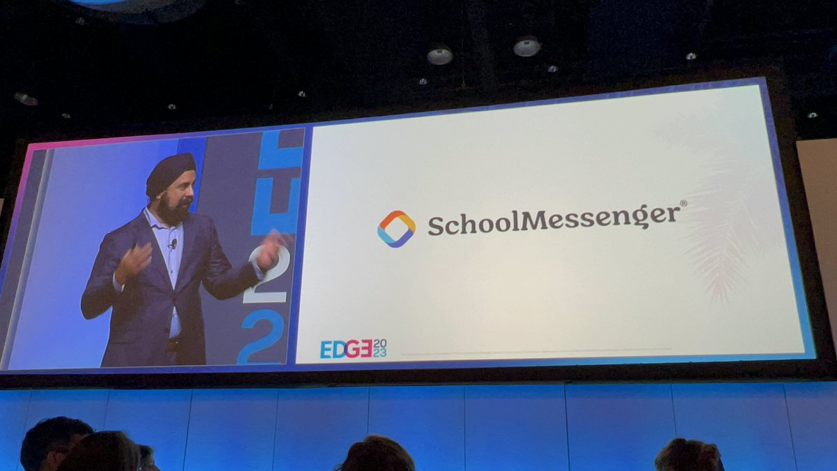 TylerDufrene5's tweet photo. @MyPowerSchool CEO Hardeep Gulati just announced PS is set to acquire SchoolMessenger, one of America’s top K-12 communication tools. Excited to see how this will transform education for ALL! Here’s to the future! #PSEDGE #PSChampion #FutureofEducation https://t.co/lJFwvm5O86