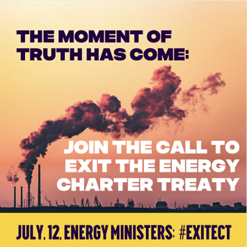 🕚 There is no time to lose @lgewessler 
@DuarteCordeiro @TinneVdS @julianpopov 
@hladikpe 
➡️ EU countries must exit the climate-wrecking #EnergyCharterTreaty.
🥳The good news: @EU_Commission and @Europarl_EN are on board!
‼️ EU energy ministers have to act NOW and #ExitECT