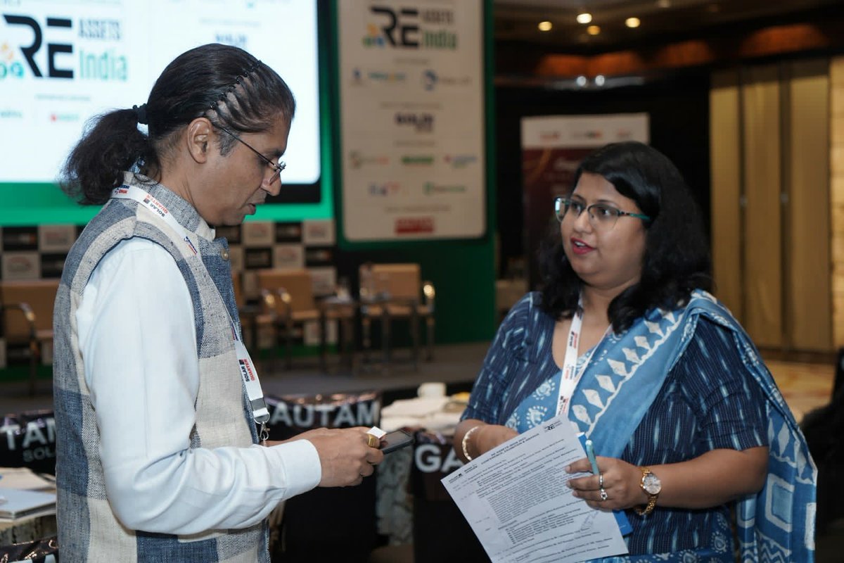 amplussolar's tweet photo. At the recently held RE ASSETS INDIA 2023,
Ms. Rashmi Shringi, VP (O&M) at Amplus Solar, highlights the role IoT & AI are playing in enhancing renewable asset management and performance at Amplus to maximise the impact of clean energy. #WithTechnologyAtTheCore #AmplusSolar https://t.co/tmm76BfDn5