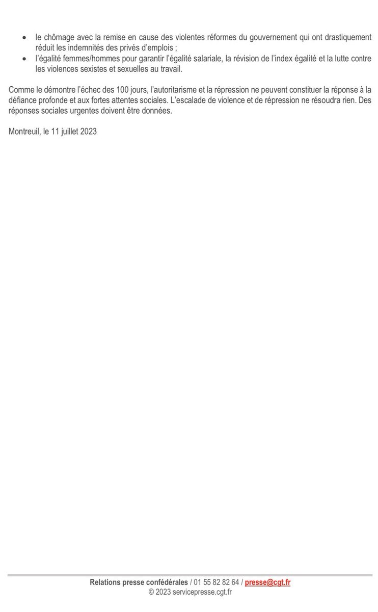 🧭 Matignon : après la débâcle des 100 jours, il faut changer de cap !

La CGT publie aujourd'hui ses 100 propositions pour protéger et améliorer la vie des salarié•es👇

rb.gy/j3l2l