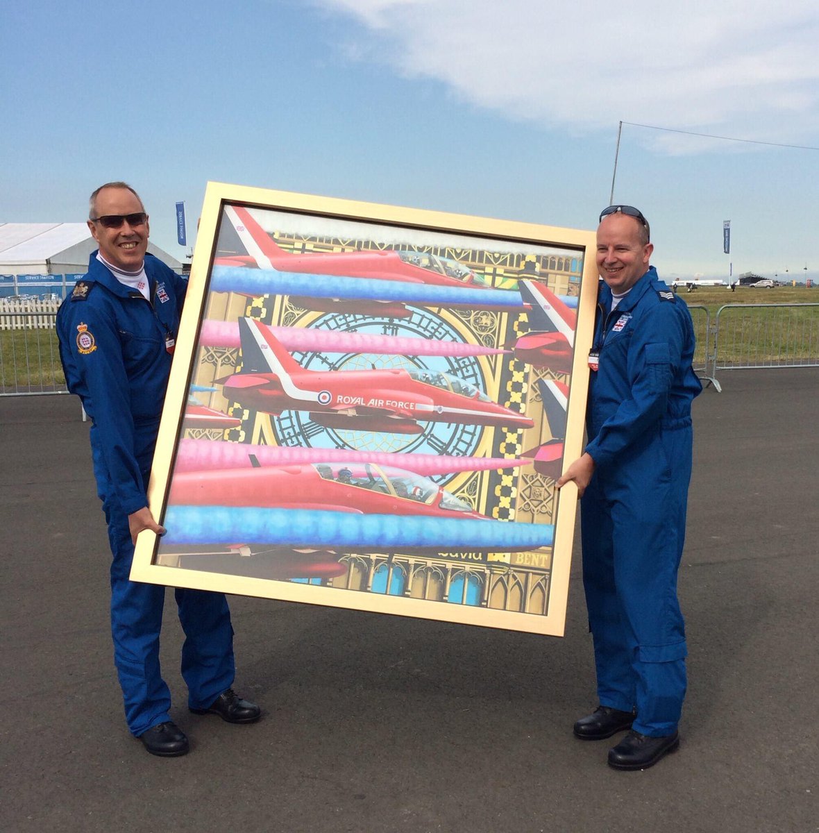 davidbentstudio (@davidbentstudio) on Twitter photo ❤️💙 Happy 161 Birthday to Big Ben
Love this by Dave <a href="/davidbentstudio/">davidbentstudio</a> marrying <a href="/rafredarrows/">Red Arrows</a> & Big Ben.
Love the details, inc harrier in the visor, hawk moth ( & darling D surprise .. painting his and my initials DFB + CRB together on Red 1’s seat back.
Original held in studio ❤️💙 Happy 161 Birthday to Big Ben
Love this by Dave <a href="/davidbentstudio/">davidbentstudio</a> marrying <a href="/rafredarrows/">Red Arrows</a> & Big Ben.
Love the details, inc harrier in the visor, hawk moth ( & darling D surprise .. painting his and my initials DFB + CRB together on Red 1’s seat back.
Original held in studio