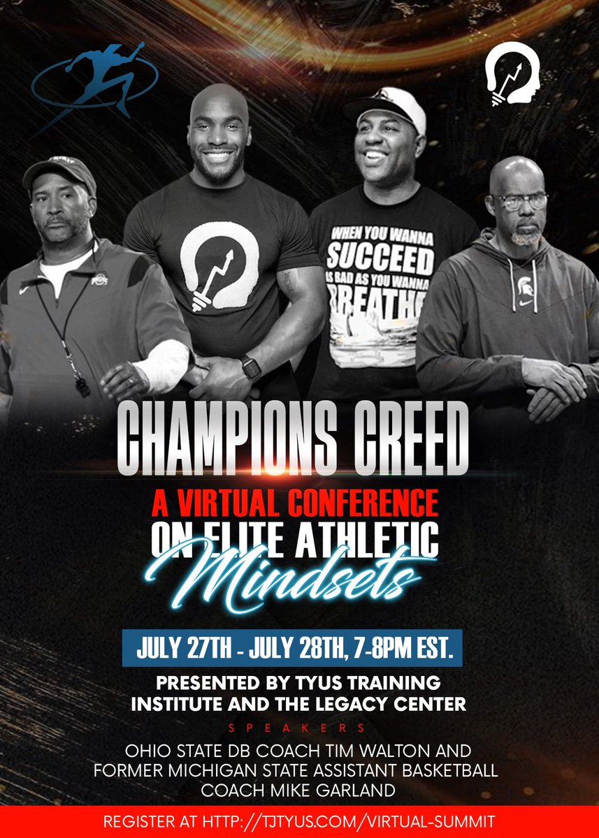 Join Eric Thomas, Ohio State Coach Tim Walton and former MSU Basketball Coach Mike Garland for an action-packed online event that will empower athletes to reach new heights! For two days on Thursday, July 27, 2023 & Friday July 28, 2023 at 7PM-8PM (Eastern Daylight Time), top…