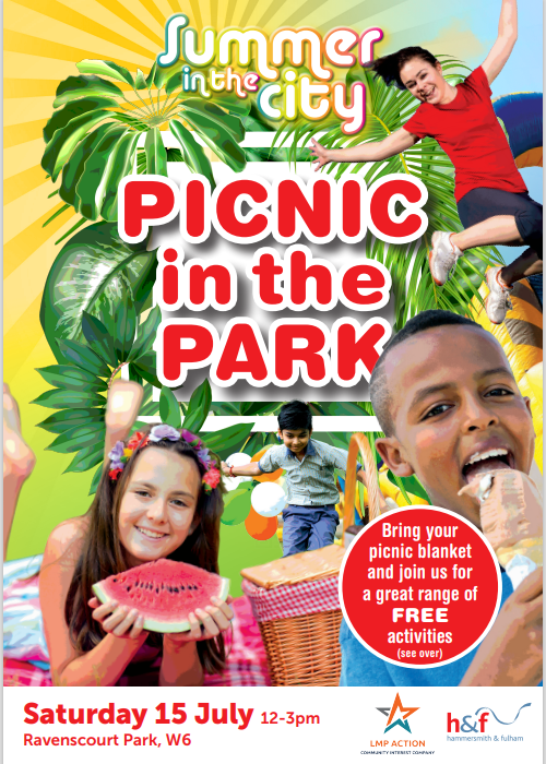 FulhamReachBC's tweet photo. ποΈ Join @LMPGroupUK & @LBHF's FREE 'Summer in the City' Launch event β Picnic in the Parkπ§Ί!
It promises to be a great day π with food & lots of fun!!
Itβs tomorrow, Saturday 15th July, in #RavenscourtPark, W6 from 12-3pm. Everyone is welcome!
#Hammersmith #Fulham #Community https://t.co/8xW0yMM7Qv