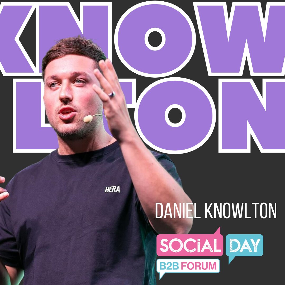 Get ready for the first-ever B2B Social Media Marketing Forum yet! Join us and our first speaker, Dan Knowlton @dknowlton1 at Swingers, West End, London on November 8th socialdayb2b.co.uk #Socialday2023 #B2BMarketing #SocialMediaMarketing #b2bmarketing