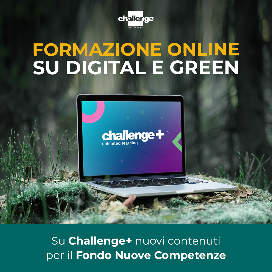 La piattaforma Challenge+ amplia il suo catalogo di corsi #eLearning dedicati a #digital e #green: contenuti #ondemand per stimolare innovazione e cultura della sostenibilità.  Scopri come accedere attraverso la formazione finanziata per la tua azienda: challengenetwork.it/fondi-per-impr…