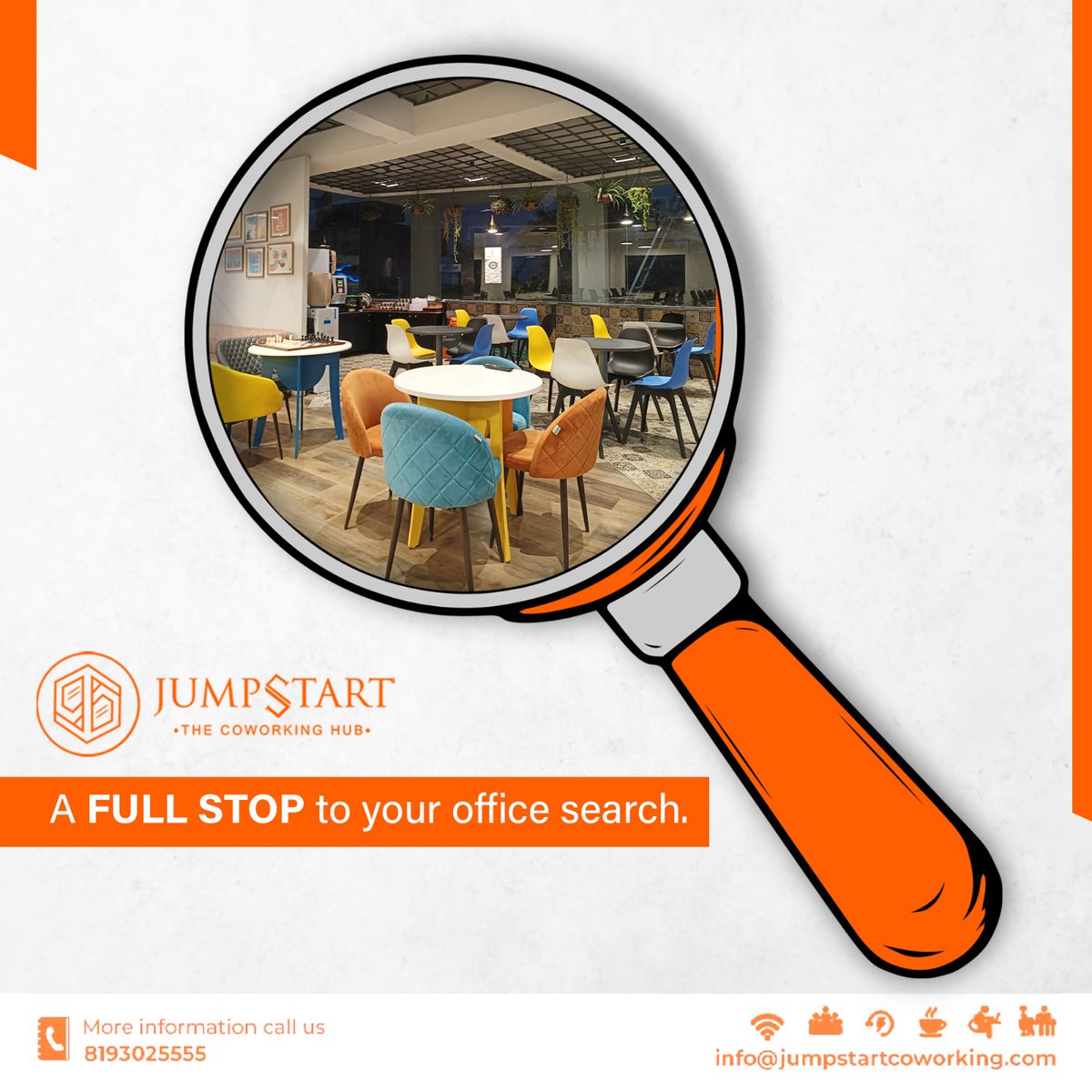 Put a full stop to your office search as we have got you covered with the best Co-working hub in Dehradun.
#jumpstart #coworking  #coworkingspace  #coworkingcommunity  #smartwork  #coworkinghub  #dehradun  #officesearch #searchover  #ReserveNow