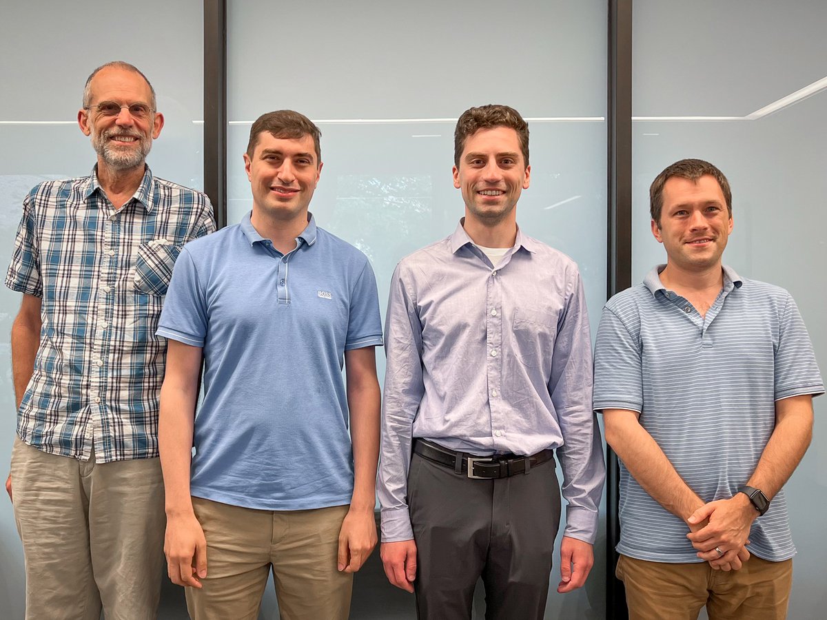 PrincetonPhys's tweet photo. Congratulations to Lysander Christakis who received his PhD written under the direction of Professor Waseem Bakr. Principal examiners in attendance were Professors Waseem Bakr, David Huse, and Jeffrey Thompson. #PrincetonPHYFPO https://t.co/qogtAFvntL