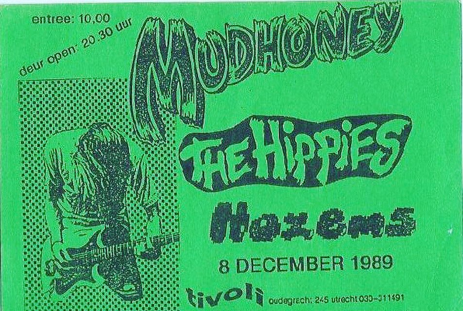 Flyer for Mudhoney gig at the Tivoli in Utrecht 1989. #mudhoney