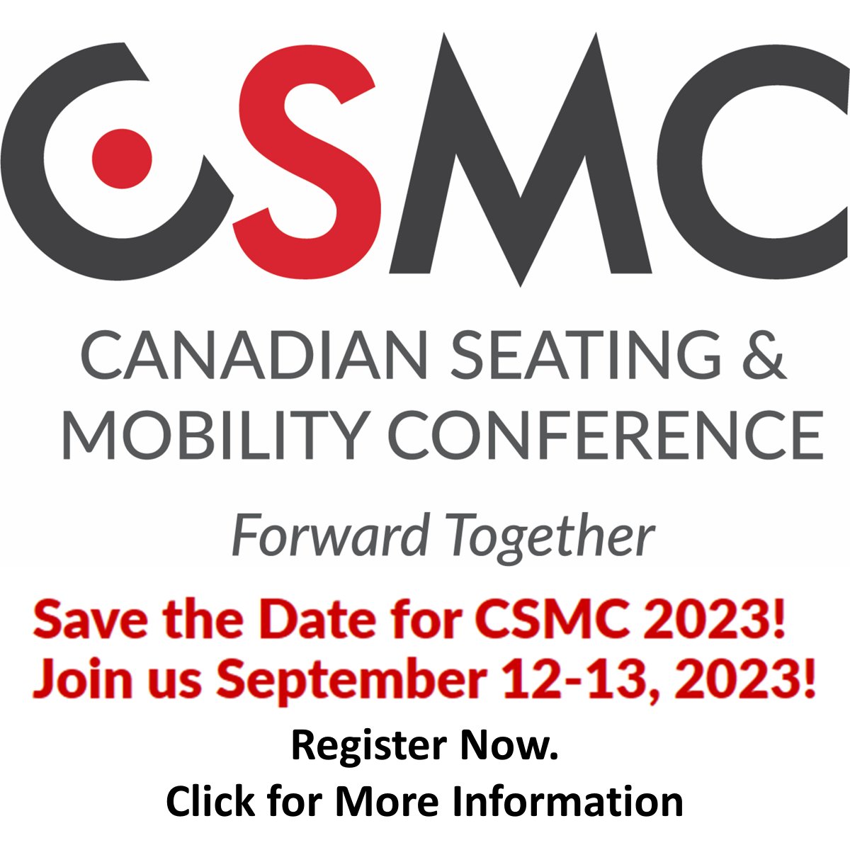 NRRTS's tweet photo. Canadian Seating & Mobility Conference is Coming Soon! Save the Date... Register Now. https://t.co/6F2rbURtSf #nrrts #csmc https://t.co/Atd8NGaxre