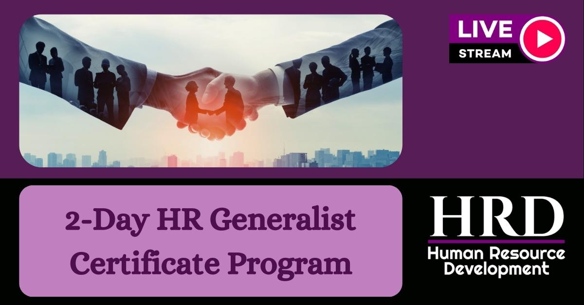 Are you an HR professional looking to enhance your knowledge and skills to excel in your role and drive organizational success? Join us for the 2-Day HR Generalist Certificate Program, which provides comprehensive coverage of essential HR topics and

hrdevelop.com/2-day-hr-gener…
