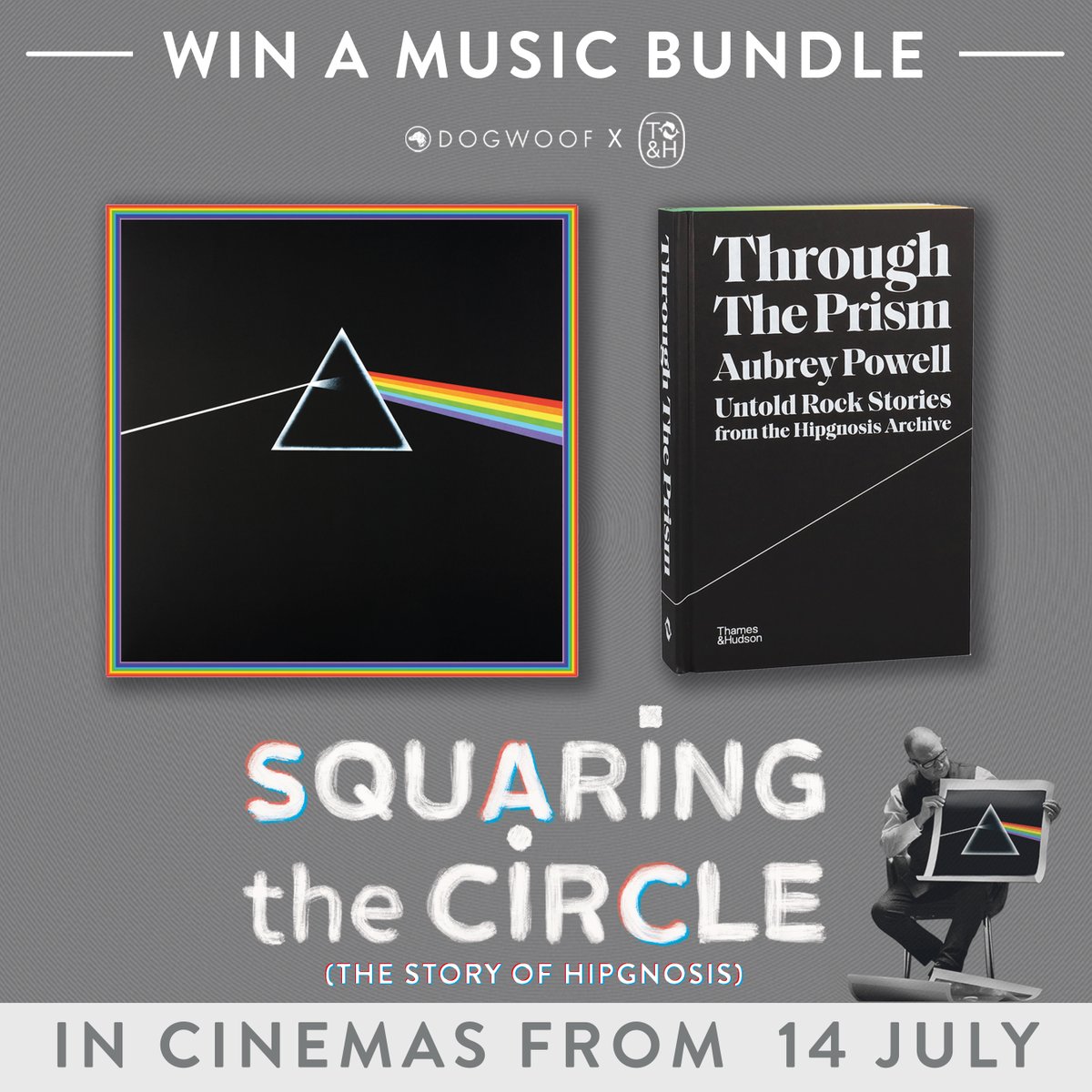 💽 Competition Time 💽

SQUARING THE CIRCLE (THE STORY OF HIPGNOSIS) screens from Jul 14. 
To celebrate, @dogwoof and <a href="/thamesandhudson/">Thames & Hudson</a> have kindly given us The Dark Side of the Moon on vinyl and a copy of the book Through The Prism. If you'd like to win them, simply like and RT