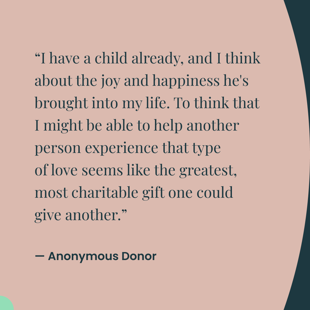 Why should you consider egg donation? Here's an incredible quote from a MyEggBank® donor who realized how she could help change a couple's life. 

If you're interested in egg donation, visit: myeggbank.com/for-donors