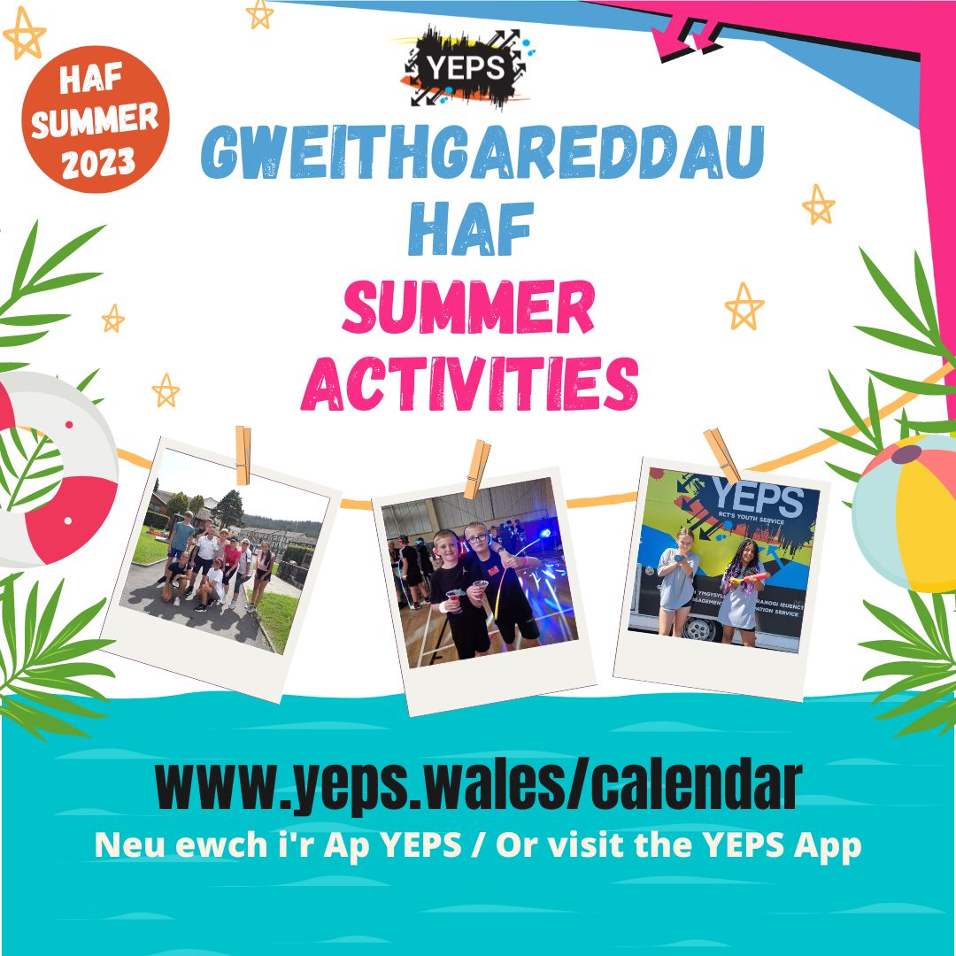 YepsRCT's tweet photo. 😎 I weld neu gymryd rhan yn unrhyw un o'n gweithgareddau haf, ewch i'r dolen isod. ☀️ // 😎 To view or get involved in any of our summer activities, visit the link below. ☀️
👇👇👇
https://t.co/7BS9cuwXCc https://t.co/hxIJEz2Vuv