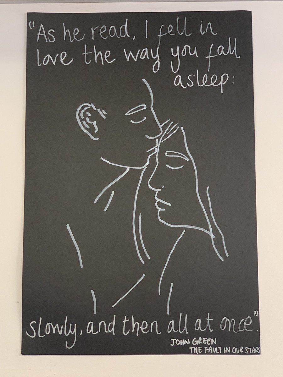 TSS_ENGLISH's tweet photo. Not only is Mrs Sparrow a brilliant English teacher, she’s a talented artist, check out what she’s done for the library!! https://t.co/ixg9zVrXi6