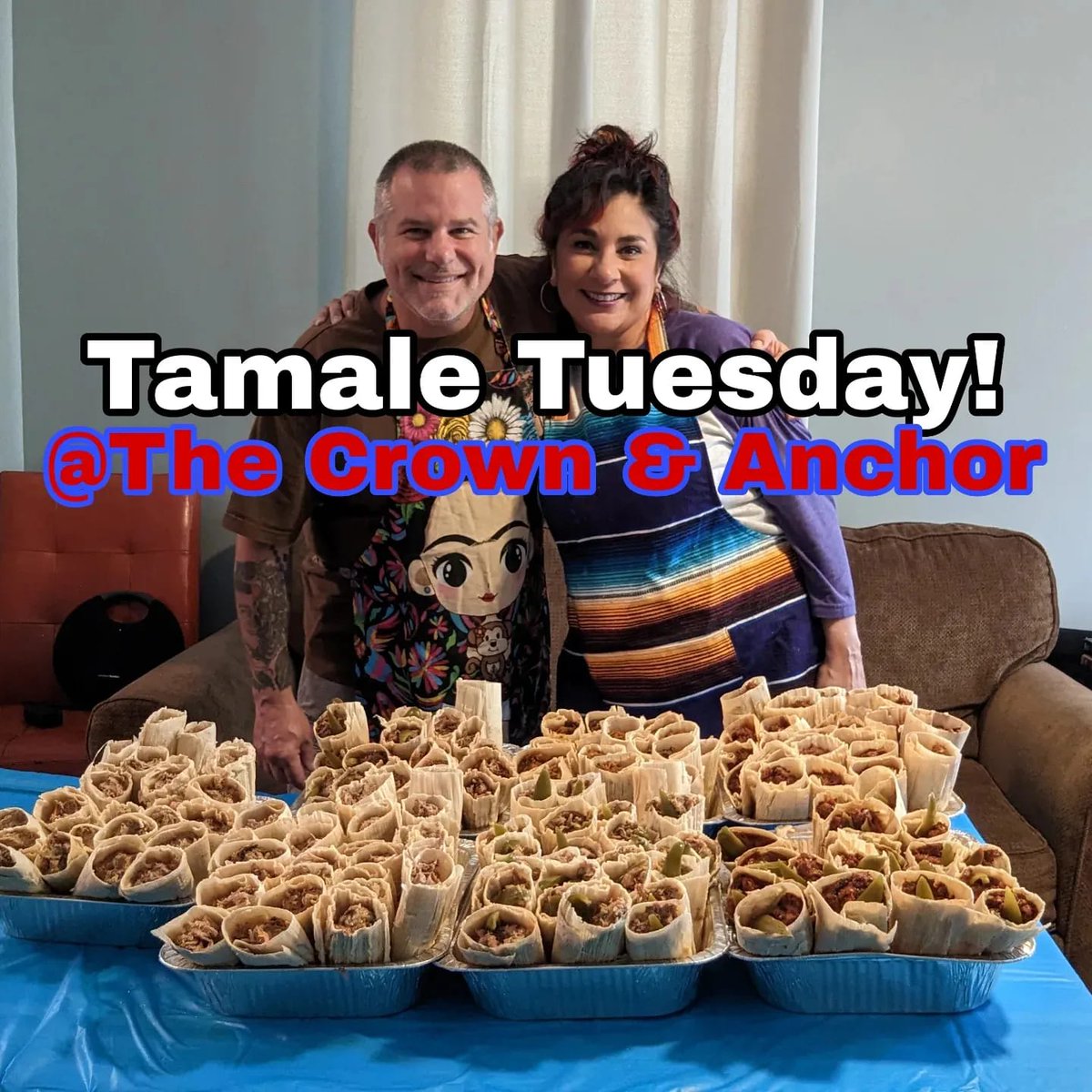 CrownAnchorPub's tweet photo. This evening, Poboys and Tamalaes at the Pub. 6 - 10 😃🍺 https://t.co/MsNnRWZLeU