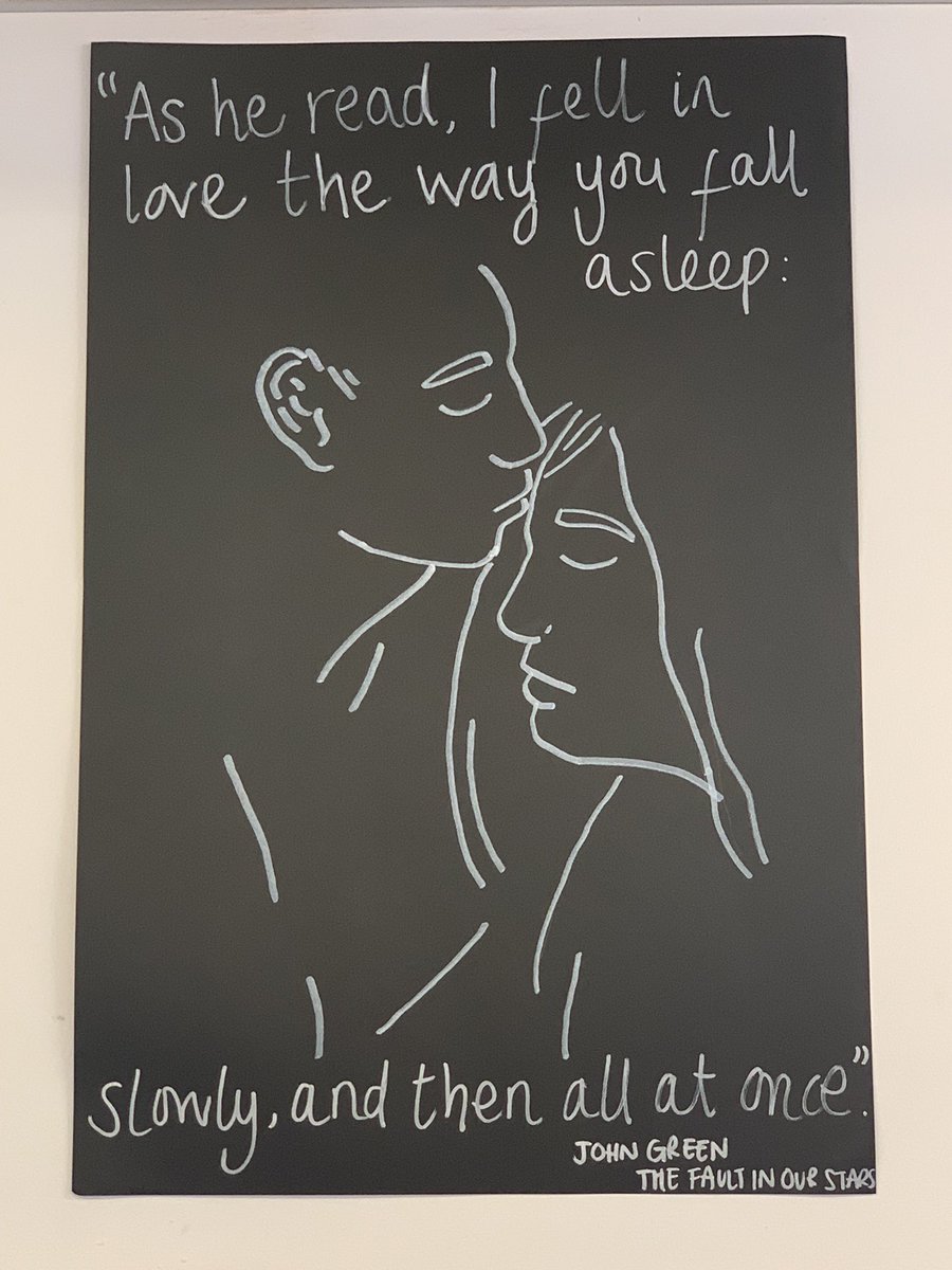 tss_library's tweet photo. Not only is Mrs Sparrow a brilliant English teacher, she’s a talented artist, check out what she’s done for the library!! https://t.co/ttRy9pkBat